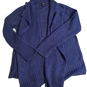Torrid Blue Knit Drape Front Sweater